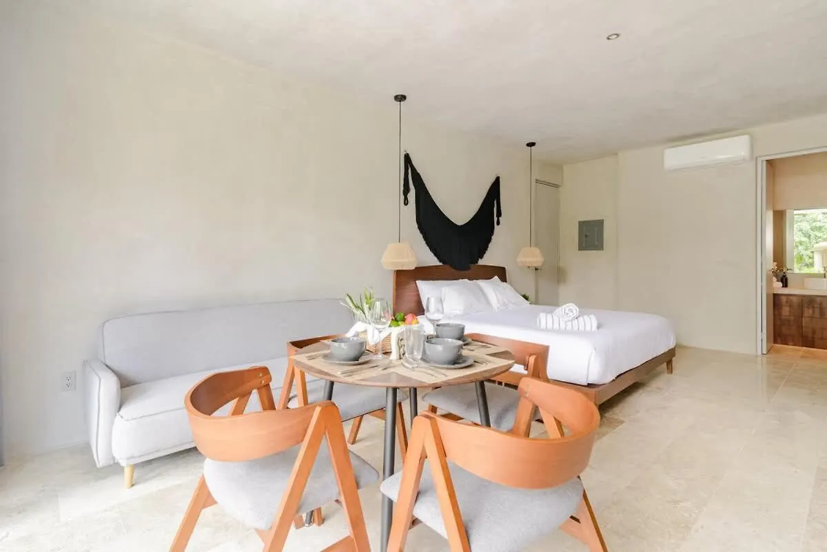 公寓 Seremonia Selva New Suite Near Beach For Couple And 2 Kids Private Pool Free Parking 图卢姆 墨西哥